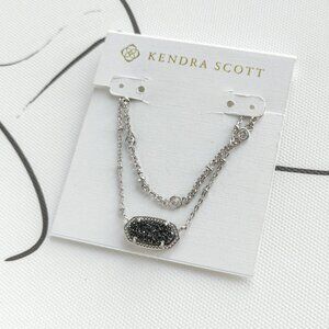 ✨Kendra Scott✨ Elisa Silver Necklace Platinum Drusy